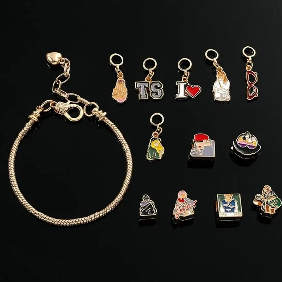 NWT TAYLOR SWIFT Eras Music Album Charm Bracelet perfect for Swiftie - Picture 5 of 6